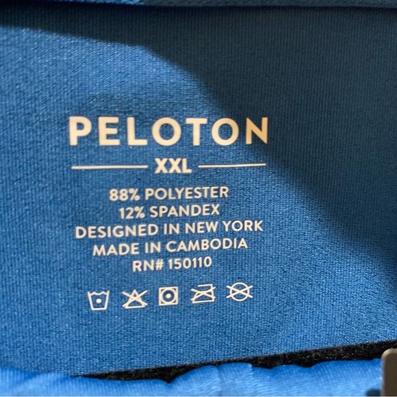 Peloton Warmup Blue Athletic Gym Long Sleeve Poly Workout Shirt Mens NWT XXL - Picture 5 of 8